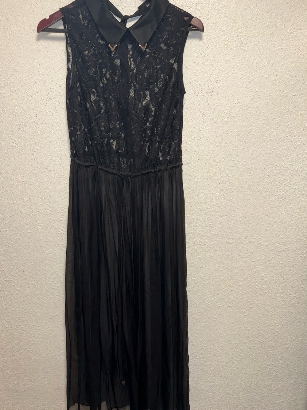 Dolce & Gabbana Black Lace & Chiffon Midi Dress - Picture 10 of 12